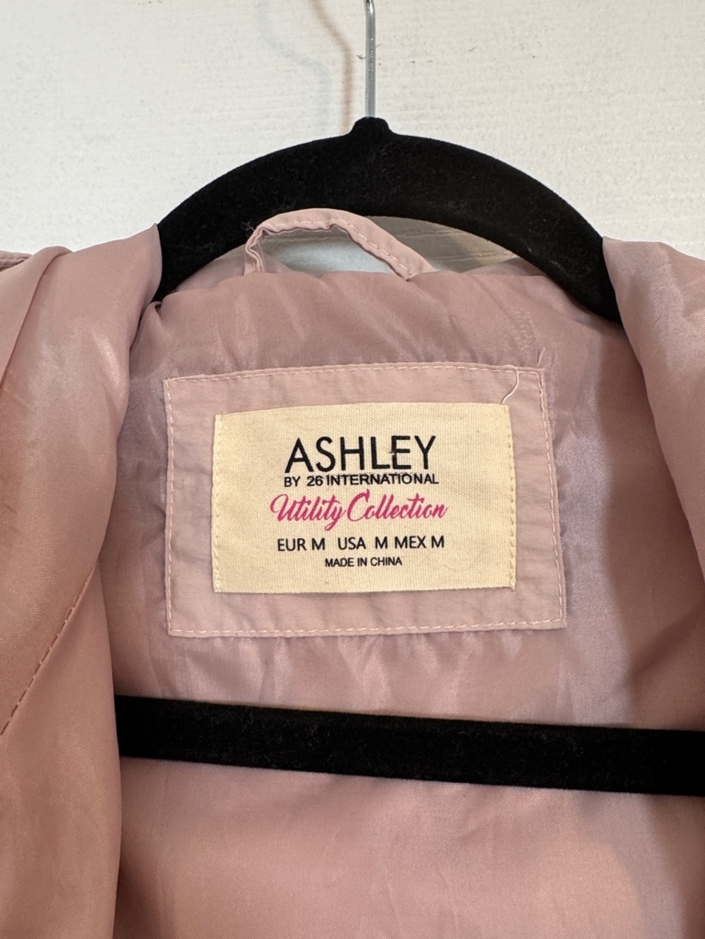 Ashley By 26 International Dusty Pink Hooded Zip Bomber Jacket - Picture 2 of 6